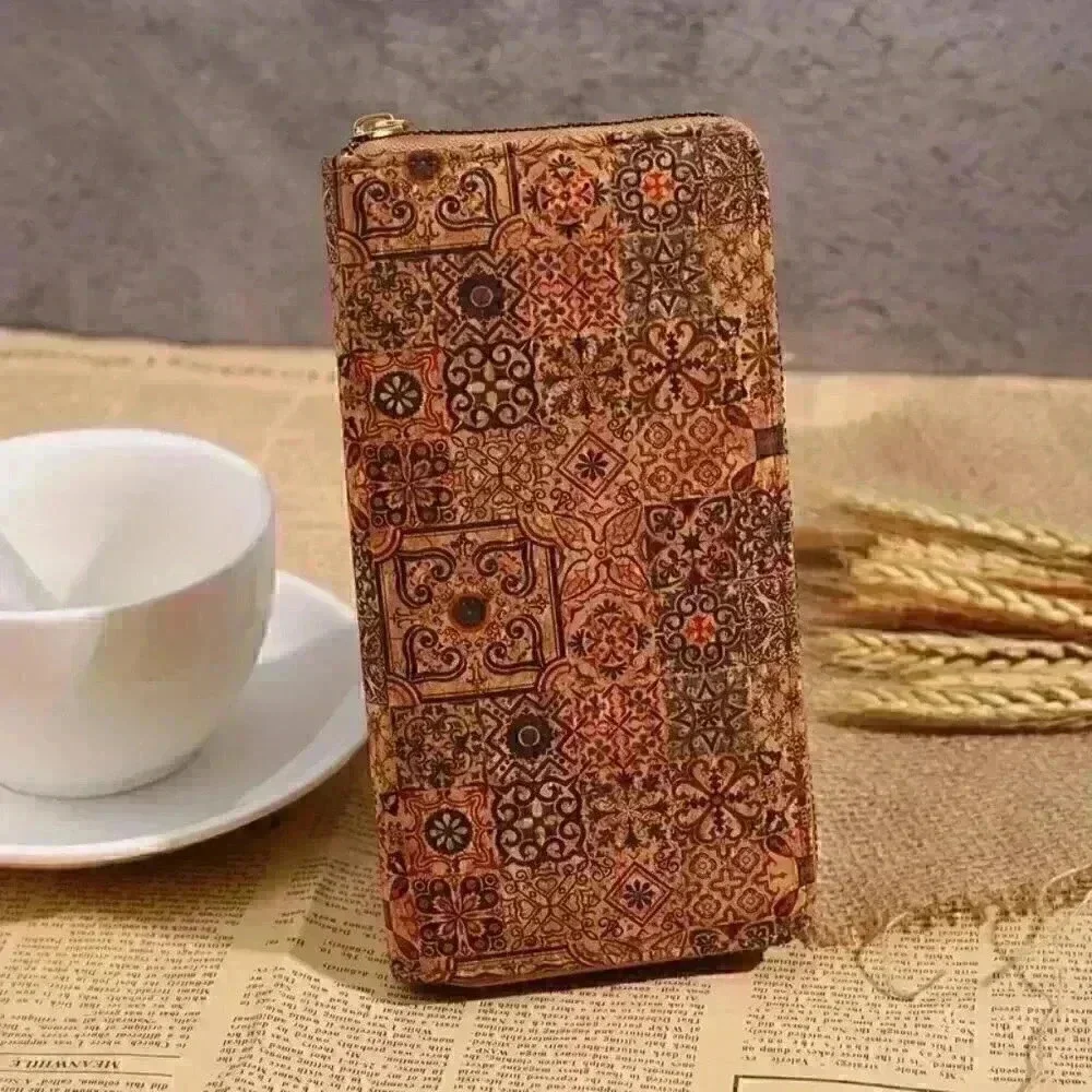 Bohemian Charm Retro Floral Clutch Wallet